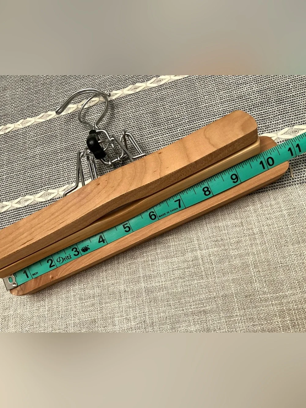6 wooden clamp pants hangers
